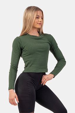 Organic Cotton Ribbed Long Sleeve Top